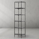 Thaddeus Metal Wooden Shelving Hand-Forged Shelving Units Storage Shelves