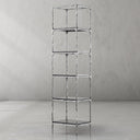Thaddeus Metal Wooden Shelving Hand-Forged Shelving Units Storage Shelves