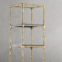 Thaddeus Metal Wooden Shelving Hand-Forged Shelving Units Storage Shelves