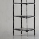 Thaddeus Metal Wooden Shelving Hand-Forged Shelving Units Storage Shelves