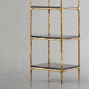 Thaddeus Metal Wooden Shelving Hand-Forged Shelving Units Storage Shelves