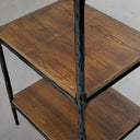 Thaddeus Metal Wooden Shelving Hand-Forged Shelving Units Storage Shelves