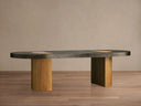 Acacius Dining Table Oxidized Steel Wood Industrial Artisanal Dining