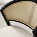 Aimee Dining Side Chair with Oak Wood Frame and Rattan Cane Back