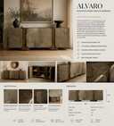Alvaro Wood Aluminum Sideboard Handcrafted Industrial Rustic Living