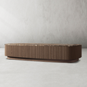 Mulhollan Oak Wood & Stone Coffee Table