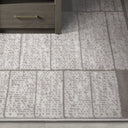 Dianya Minimal Grid Design Neutral Area Rug