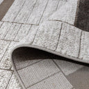 Dianya Minimal Grid Design Neutral Area Rug
