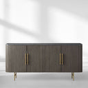 Finnley Wood Sideboard Marble Countertop Buffet Storage Rural Entryways Cabinet