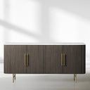Finnley Wood Sideboard Marble Countertop Buffet Storage Rural Entryways Cabinet