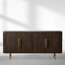 Finnley Wood Sideboard Marble Countertop Buffet Storage Rural Entryways Cabinet