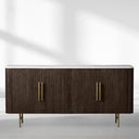 Finnley Wood Sideboard Marble Countertop Buffet Storage Rural Entryways Cabinet