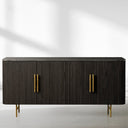 Finnley Wood Sideboard Marble Countertop Buffet Storage Rural Entryways Cabinet