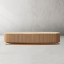 Mulhollan Oak Wood & Stone Coffee Table