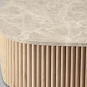 Mulhollan Oak Wood & Stone Coffee Table