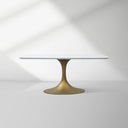 Saint Germain Stone Dining Table with Launette Base