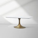 Saint Germain Stone Dining Table with Launette Base