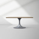 Saint Germain Solid Wood Dining Table with Steel Base