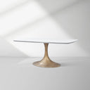 Saint Germain Stone Dining Table with Launette Base
