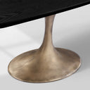 Saint Germain Solid Wood Dining Table with Steel Base