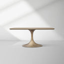Saint Germain Solid Wood Dining Table with Steel Base
