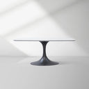 Saint Germain Stone Dining Table with Launette Base