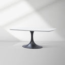 Saint Germain Stone Dining Table with Launette Base