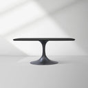 Saint Germain Solid Wood Dining Table with Steel Base