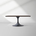Saint Germain Solid Wood Dining Table with Steel Base