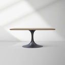 Saint Germain Solid Wood Dining Table with Steel Base