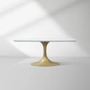Saint Germain Stone Dining Table with Launette Base