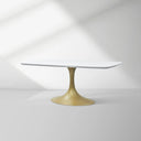 Saint Germain Stone Dining Table with Launette Base