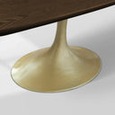 Aero Solid Oak Top Dining Table Tulip Rectangular Dining Table with Launette Base
