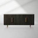Finnley Wood Sideboard Marble Countertop Buffet Storage Rural Entryways Cabinet