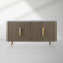 Finnley Wood Sideboard Marble Countertop Buffet Storage Rural Entryways Cabinet