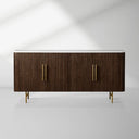 Finnley Wood Sideboard Marble Countertop Buffet Storage Rural Entryways Cabinet