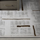 LiuJin Gilded Line Abstract Ivory Area Rug