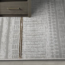 LiuJin Vertical Trace Abstract Ivory Area Rug