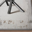 Meilade Linear Frame Abstract Ivory Area Rug