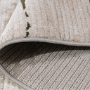 Meilade Linear Frame Abstract Ivory Area Rug