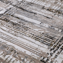 Milano Layered Linear Abstract Neutral Area Rug