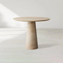 Hemmings Bistro Table Solid Stone Round Modern Minimalist Dining