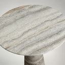 Hemmings Bistro Table Solid Stone Round Modern Minimalist Dining