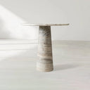 Hemmings Bistro Table Solid Stone Round Modern Minimalist Dining