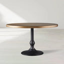 Wade Round Recycled Metal Bistro Table with Cast Iron Base