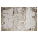 Puxina Layered Block Abstract Neutral Area Rug