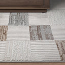 Safei Textured Grid Calm Interior Area Rug