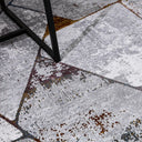Torino Fragmented Facet Geometric Abstract Neutral Area Rug