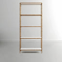 Thaddeus Metal White Marble Shelving Hand-Forged Shelving Units Storage Shelves