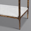 Thaddeus Metal White Marble Shelving Hand-Forged Shelving Units Storage Shelves